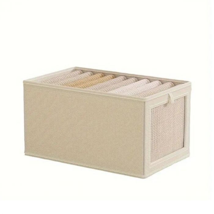 Cesto Organizador Pegable con Tapa XL BEIGE