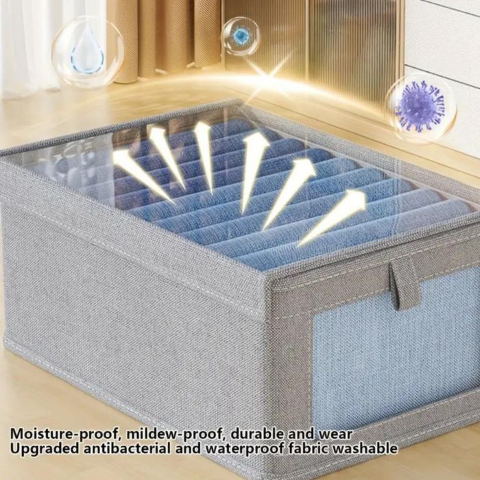 Caja Plegable con Tapa MEDIANA GRIS