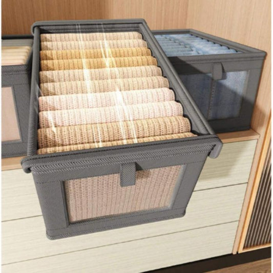 Cesto Organizador Plegable con Tapa XXL GRIS