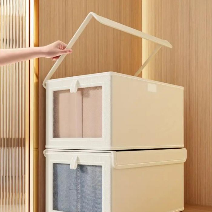 Caja Plegable con Tapa MEDIANA GRIS